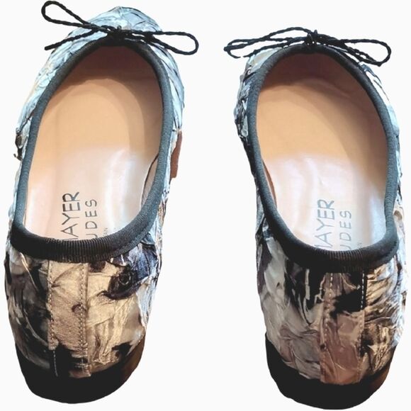 Paul Mayer “Attitudes" Ballet Flats, Size 7.5, Black & Silver * FIRM PRICE * - Picture 4 of 10